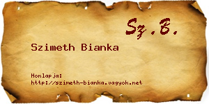 Szimeth Bianka névjegykártya